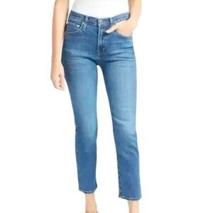 Edwin Elin Crop Straight Jeans Size 27 Ambition Blue Denim Womens NWT $178